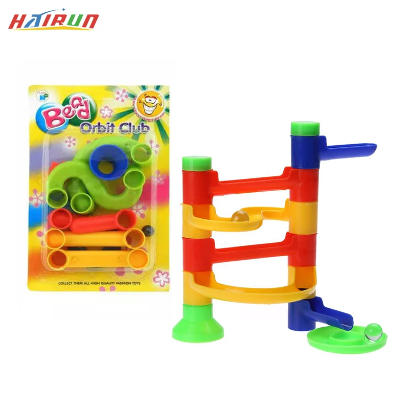 Children Runway Building Blocks Toy DIY Maze Race Ball Game Education Construction Toys Free Matching Accessories For Kids