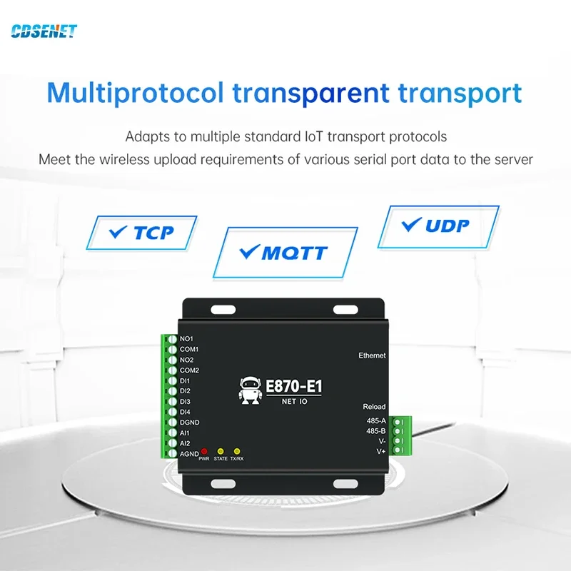 Imagem -03 - Ethernet Edge Acquisition Gateway io Controller Controle Remoto Modbus Rs485 4di 2do 2ai Cdsenet E870-e1 Tcp Rtu Mqtt Pdf