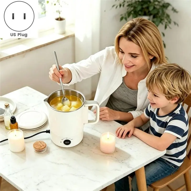 A25F-27 OZ Electric Wax Melter Pot Kit With Pour Spout US US Plug