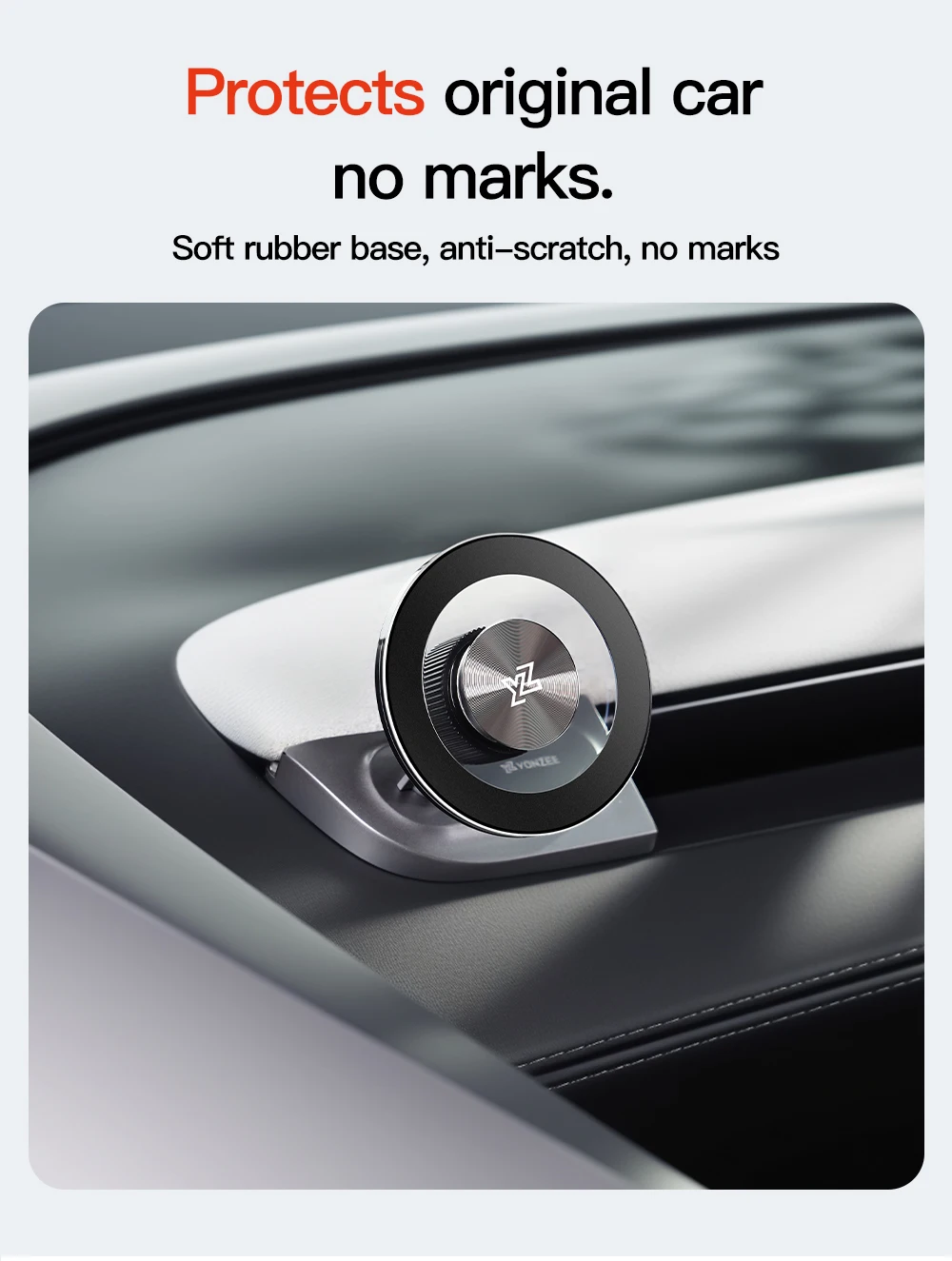 YZ Für Tesla Model 3 Y YL Highland Juniper 2024-2026 Magnetische 360-Grad-Handyhalterung für Lüftungsschlitze, Rutschfest, für iPhone 17 16 MagSafe – Detail 4
