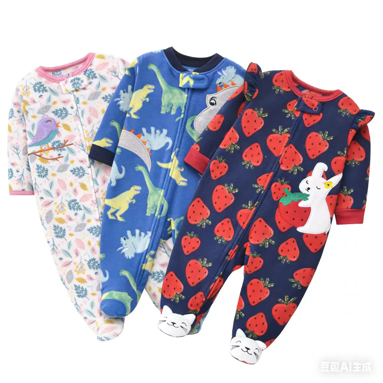 Ropa de Bebé para Primavera y Otoño, Pijamas Cálidos para Bebés, Niños y Niñas, Traje de Felpa con Cierre, Mono de Animales para Bebés de 3 a 12 Meses