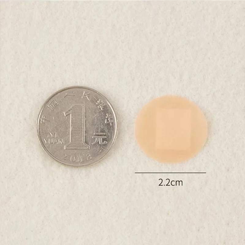 100pcs/set Mini Round Band Aid Skin Color Wound Dressing Plaster Patch Breathable Waterproof Adhesive Bandages Tape image 3