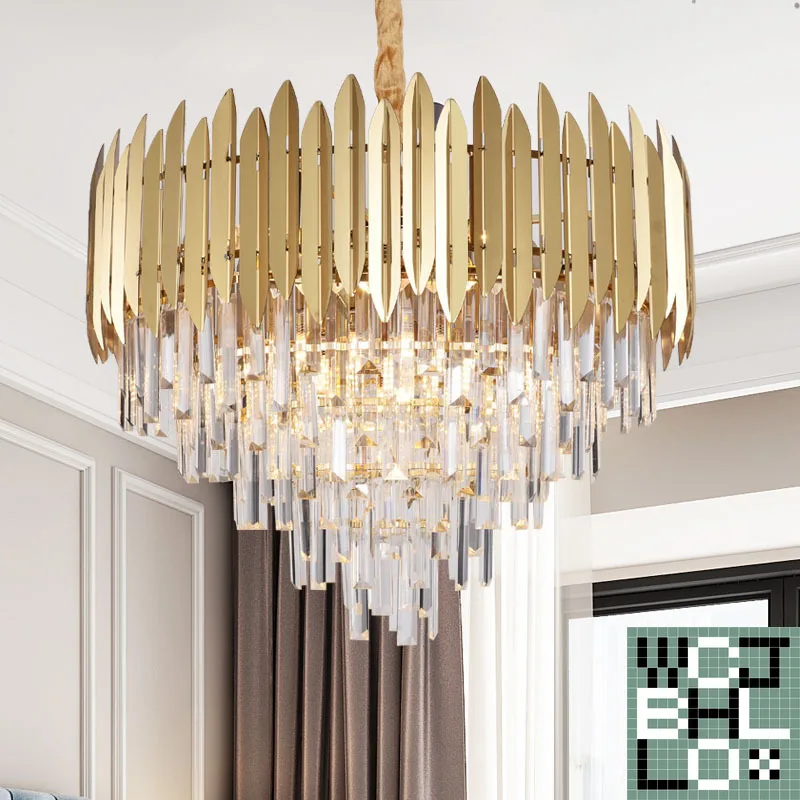 Lustre en cristal de luxe pour salle à manger et chambre à coucher, lampes et lanternes modernes et simples, éclairage de villa postmoderne, nouveau, 2023