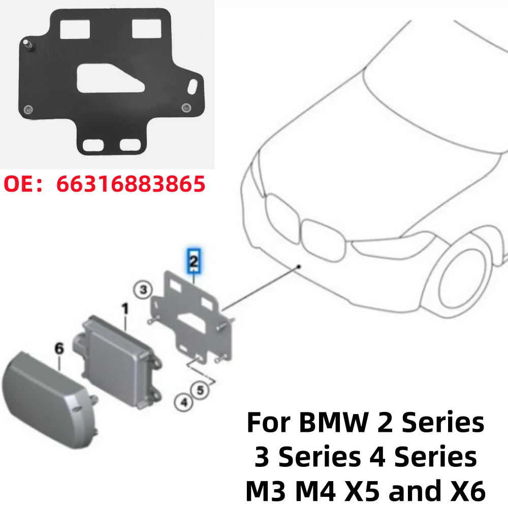 Voor BMW X5 G05 X6 G06 2019-2023 ACC-sensorbeugel: 66316883865