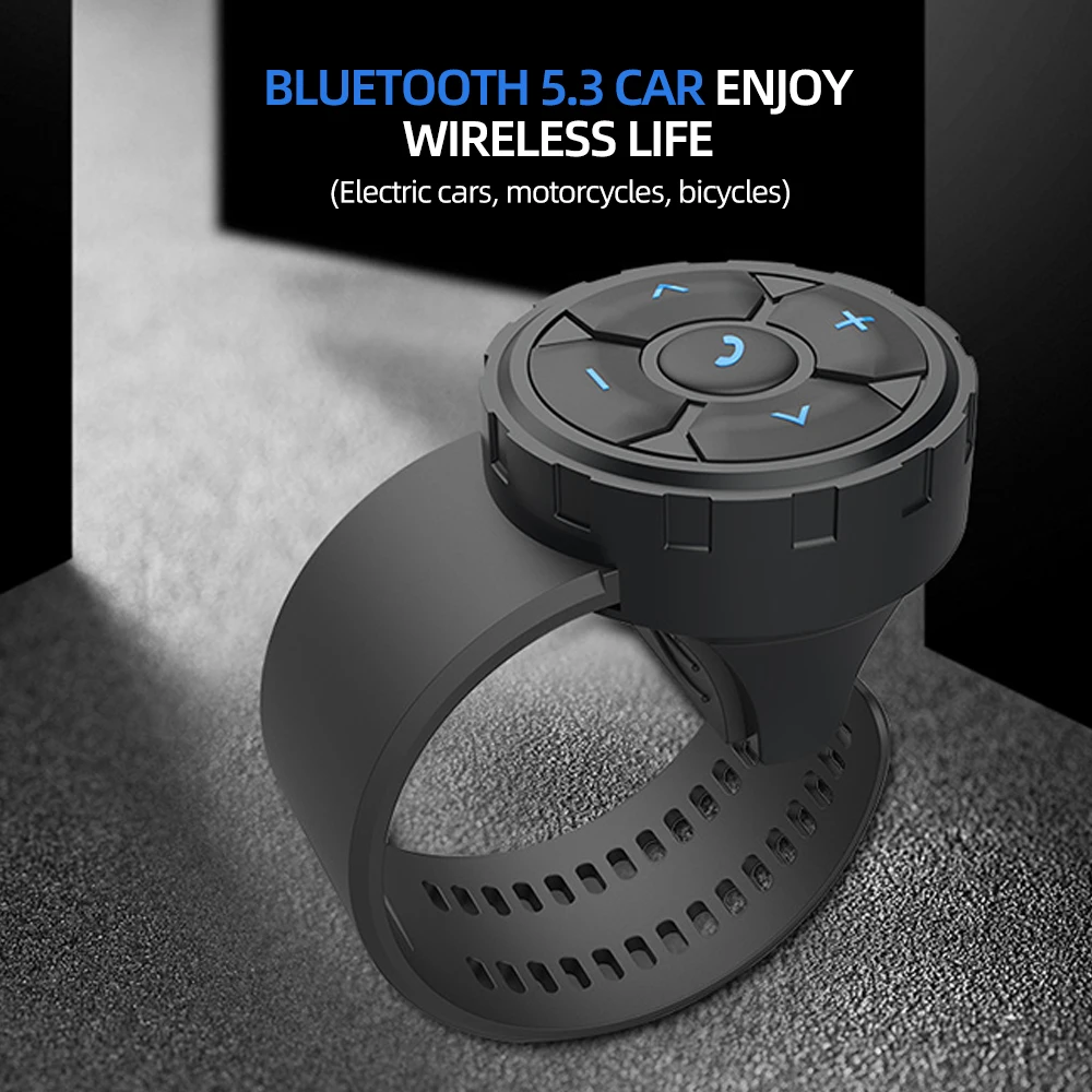 Wireless Bluetooth 5.3 Remote Button Universal Motorcycle/bike Handlebar Media Controller Car Steering Wheel Control Handfree