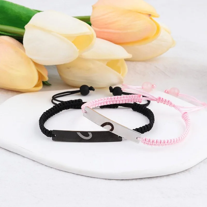 أساور على شكل قلب متطابقة لهدايا عيد الميلاد وعيد الحب من الفولاذ المقاوم للصدأ للأب والأب والابنة