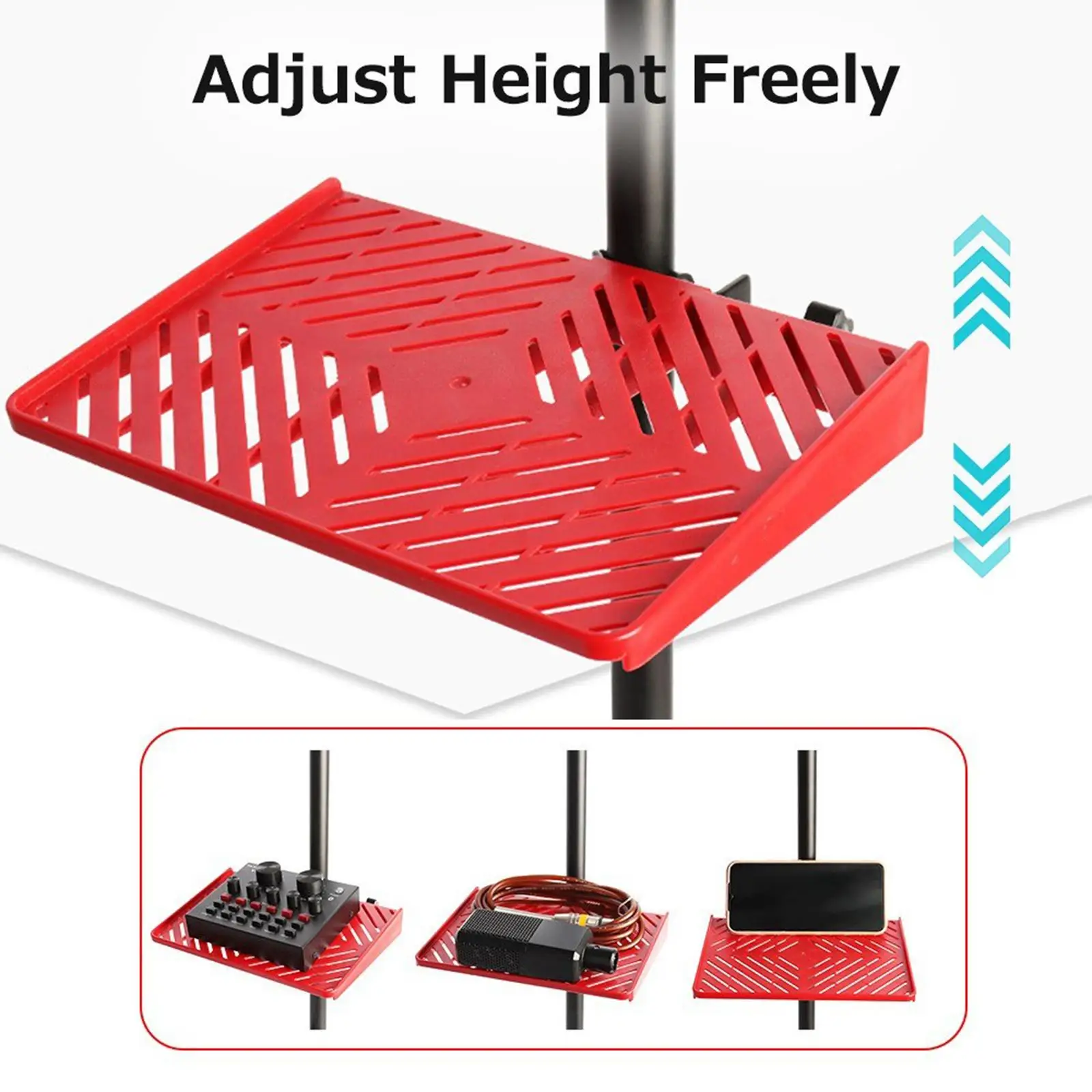 1Pcs Mic Stand Soundcard Tray Durable Sound Card Rack Plastic Shelf Outdoor Equipment for Live Performance Recording Streaming