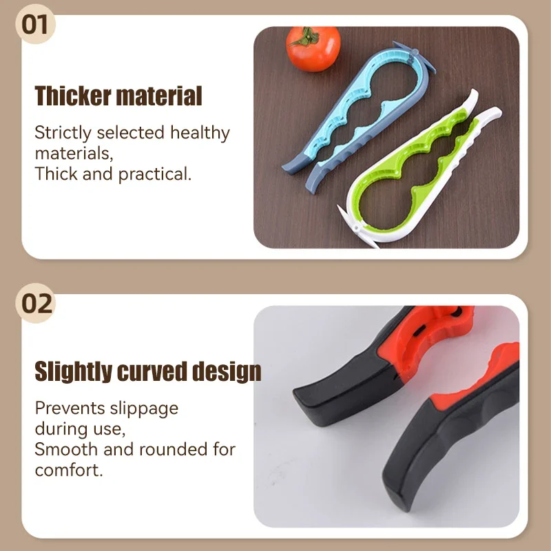 Multi-function bottle opener, can opener, multi-purpose can capper, cap opener, non-slip and labor-saving cap opening