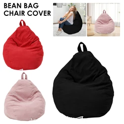 Large Bean Bag Lazy Seat Chair Sofa Cover Couch Soft Fluffy Breathable Adult Child Tatami Living Room Decorative No Padding