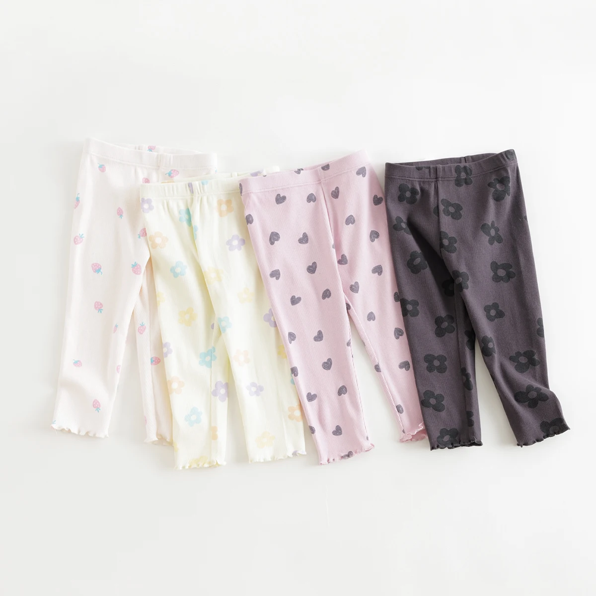 MARC&JANIE Girls Senseless Printed Stretchy Leggings Baby Pants for Spring 240120