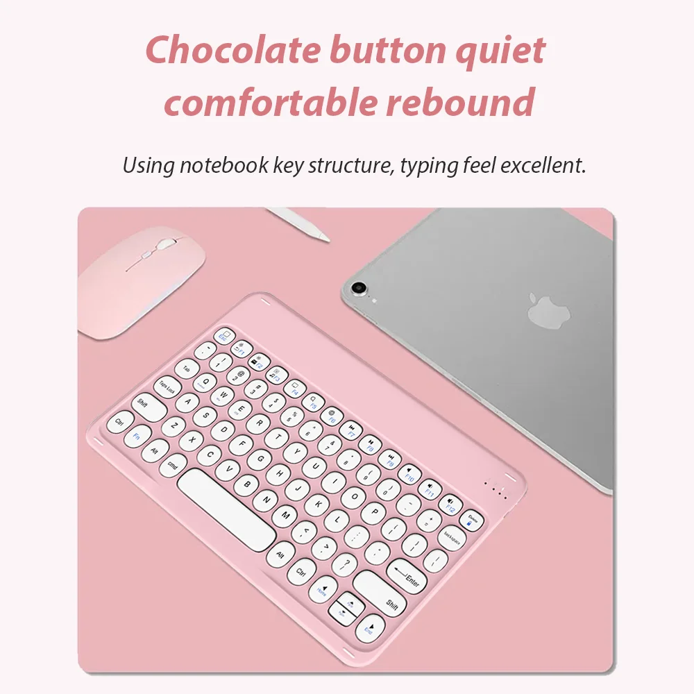  بالعربية  بلوتوث لوحة المفاتيح والماوس لنظام iOS أندرويد ويندوز التعميم keycap المحمولة رقيقة جدا Teclado ل ماك باد الهاتف الخليوي