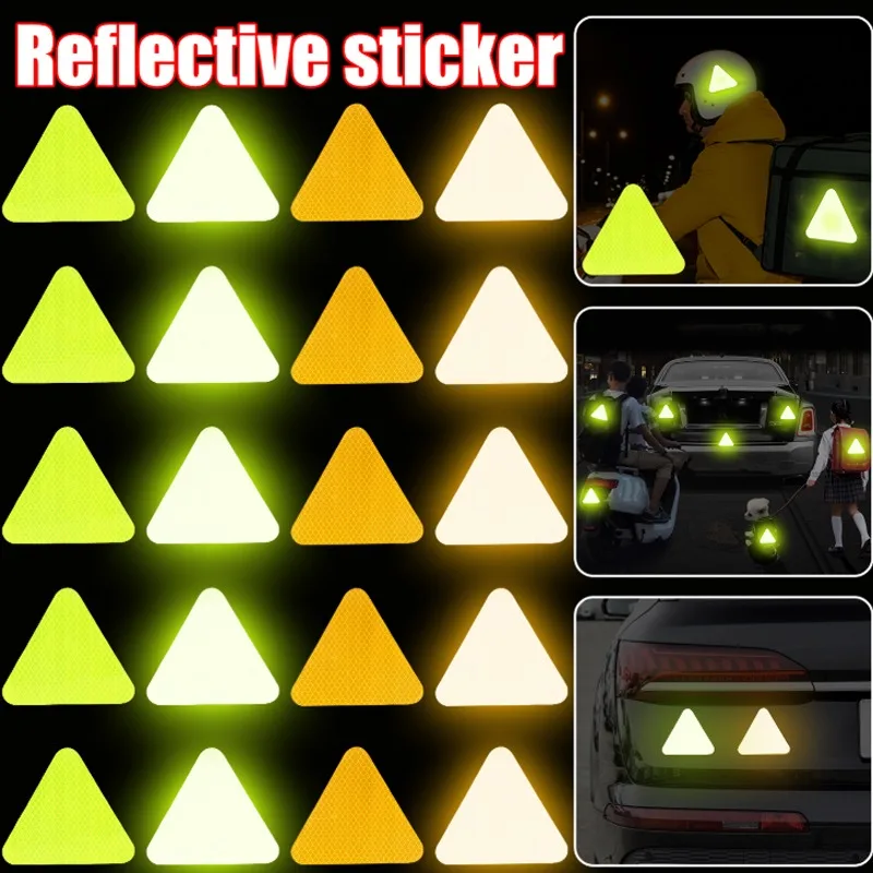 

1-4Pcs Safety Reflective Sign Board Reflective Sticker Warning Triangle Warning Reflector Truck Stop Warn Sign Plate Rear Light