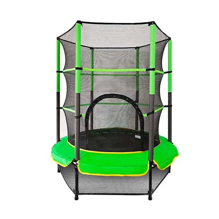 55 inch Small Trampoline with Safety Enclosure Net Safety Pad Jump Trampoline for Kid