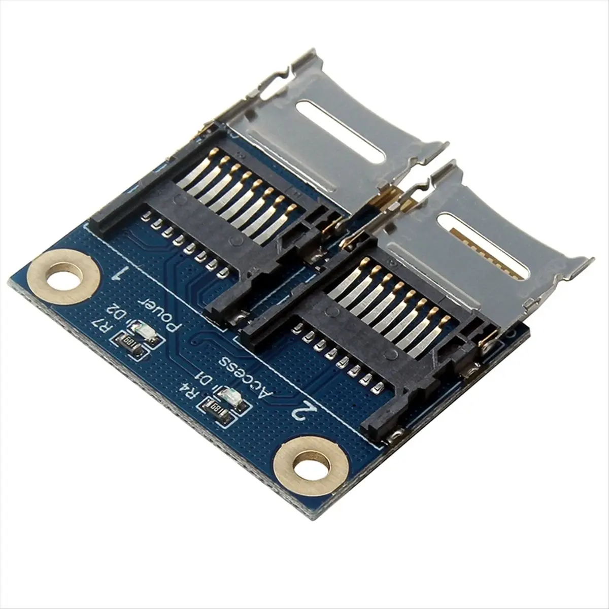 Top Sale Mini Pci-E Adapter 2 SSD HDD for Laptop Dual Micro-SD SDHC SDXC TF to Mini PCIe Memory Card Reader