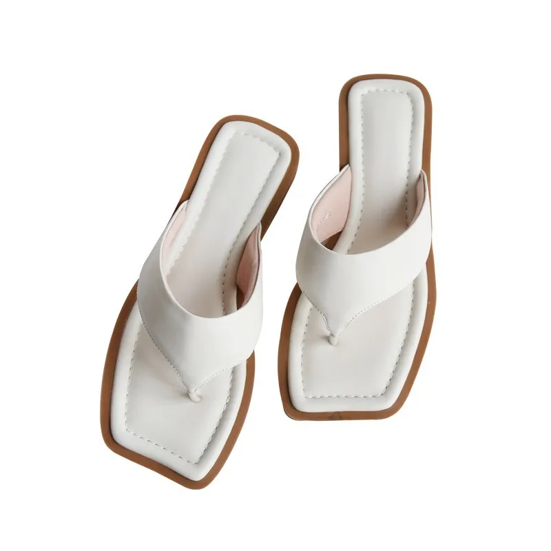 Original handmade shoes are incredibly comfortable~! French niche flat sandals women wear soft leather beach Flip-flops