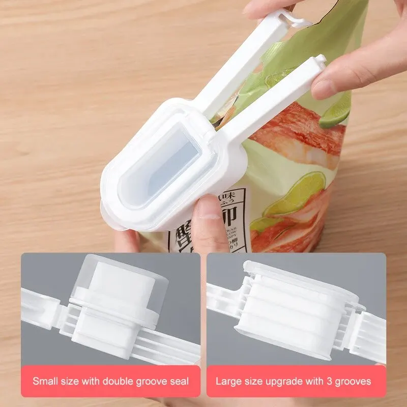 1pc Plastic Multi-functional Sealing Clip with Lid Food Bag Sealing Clip Snack Preservation Sealing Clip