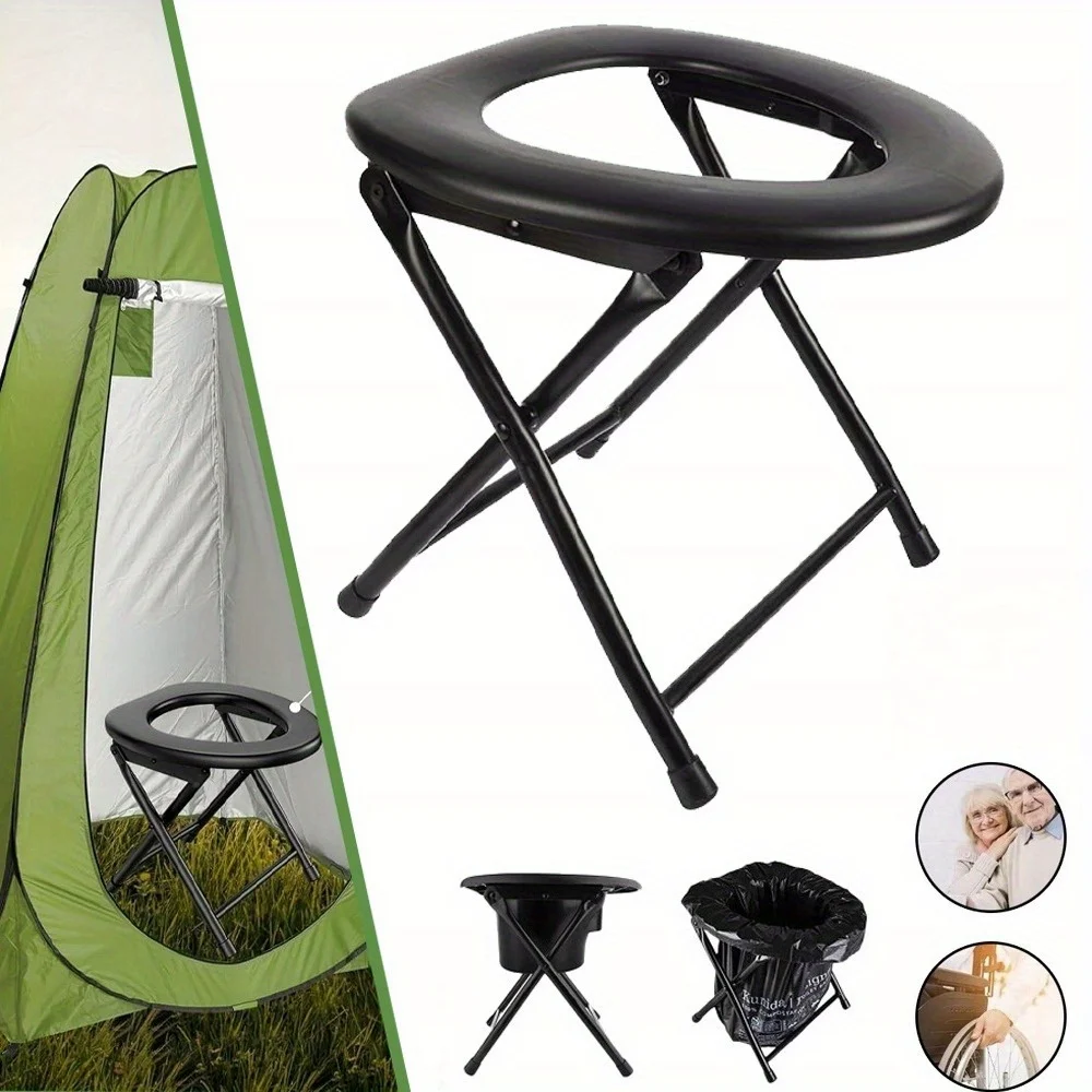 Siège de toilette portable, siège de toilette pliable, pratique pour les voyages en voiture, le camping, les déplacements et les situations d'urgence