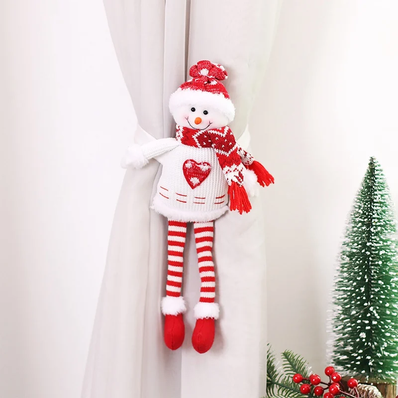 Christmas Curtain Buckle Doll Merry Christmas Decorations for Home 2024 Christmas Ornament Xmas Navidad Noel Gifts New Year 2025