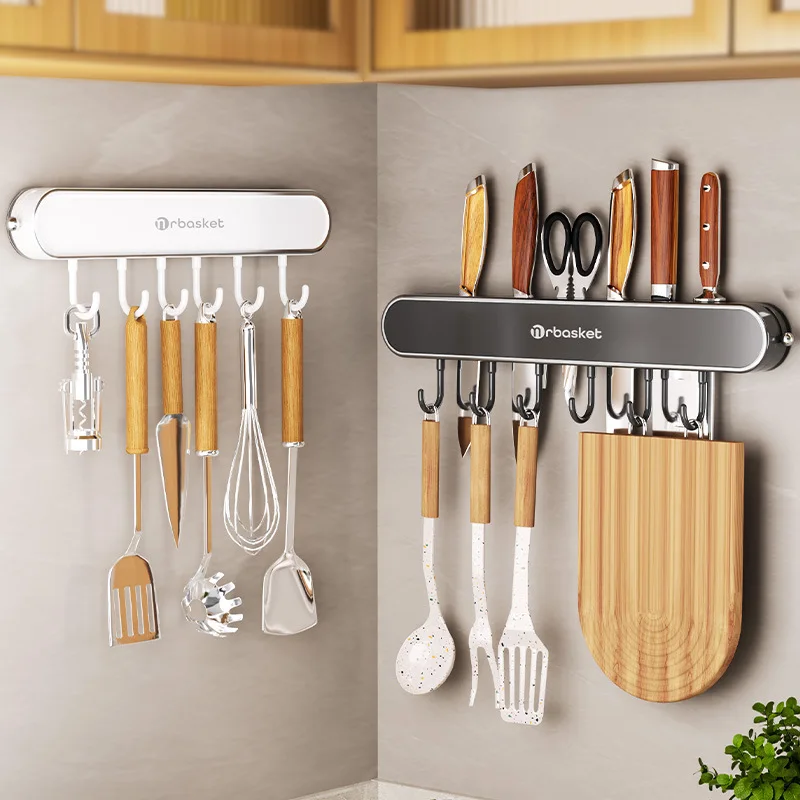 

Suction cup storage rack hook kitchen multi-function knife holder storage space saving artifact kitchen kitchen organizer