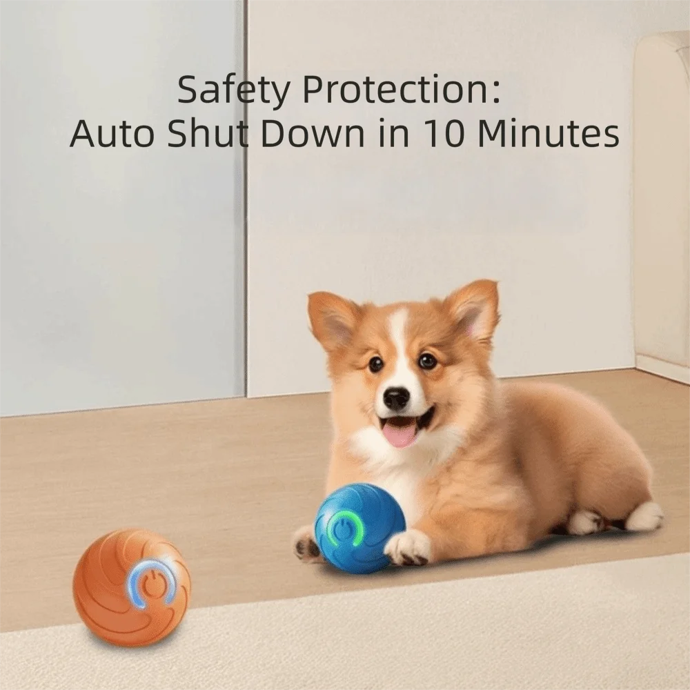 USB Rechargeable Smart Dog Ball Bite Resistant Gravity Jump Interactive Pet Chew Resistant Bouncing Design Electronic Pet