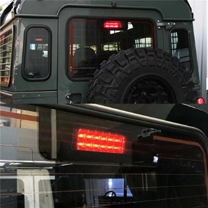 Third Brake Light Fit for Land Rover Discovery Defender 90/110 LED 3Rd Brake Light High Mount Stop Light XFK100290 Black