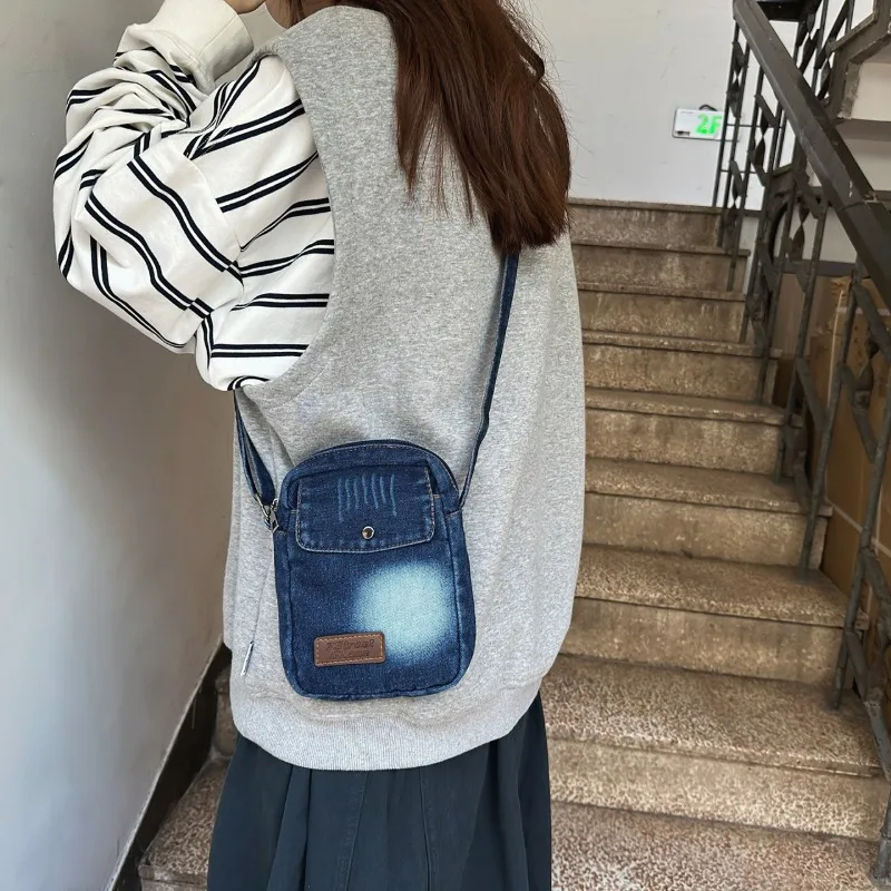 

Прочные джинсовые сумки через плечо на молнии, 2021, высококачественные женские сумки на плечо, универсальные легкие внутренние карманы на молнии