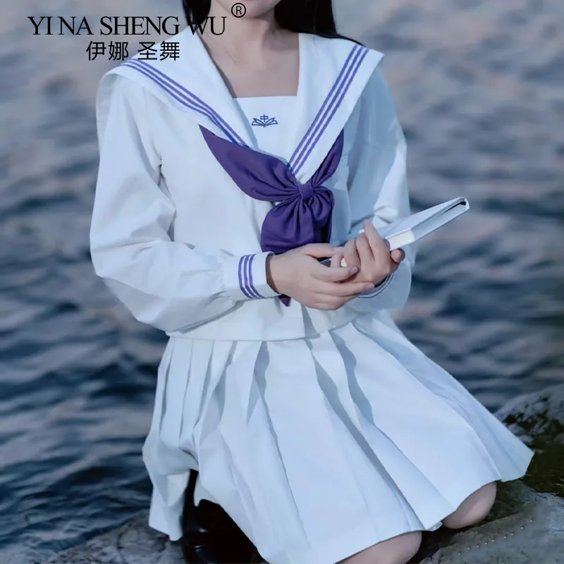 

Jk Uniform Japanese College Style Student Long-sleeved Top Cosplay Sailor Uniform Japanese Korean Style Uniform Pleated Skirt