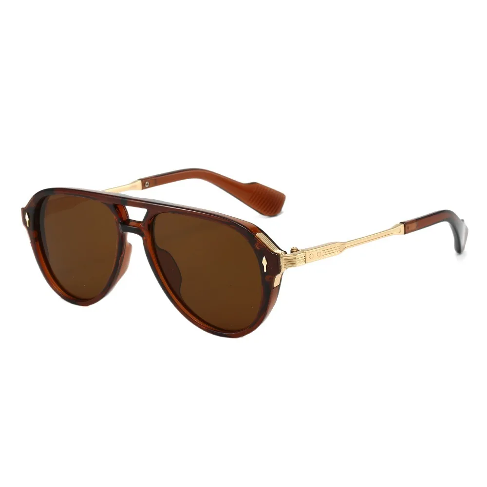 

Vintage Big Frame Square Sunglasses UV400 Double Beam Pilot Sun Glasses Punk Retro Eyewear Selfie