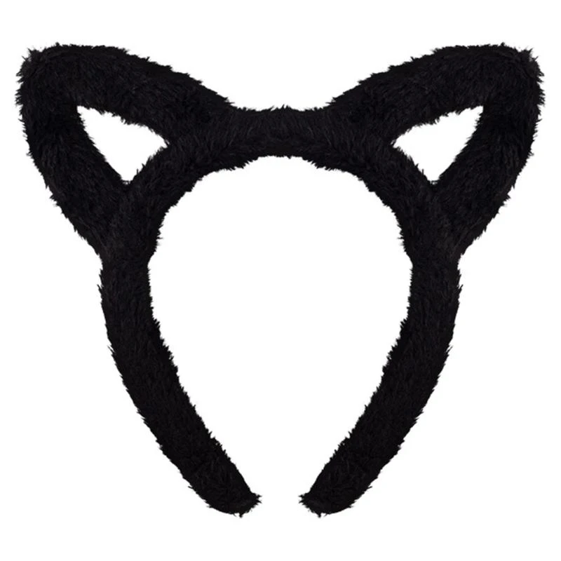 Y5GC Cats Cosplay Set Cats Ears Headband Cats Tail Cats Face Sticker Bows Tie