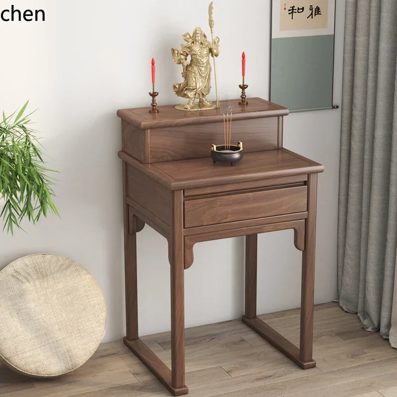 FG6.10 Living Room Incense Table Offering Taiwan Incense Case God of Wealth Buddha Terrace Solid  Household Small Offering Table