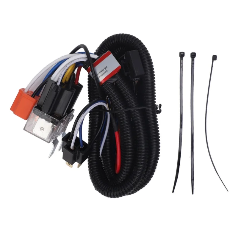 H4 Headlight Relay Harness Plug And Play H6054 7x6 LED Headlights Wiring Harness Kit For Tacoma 1988-1995