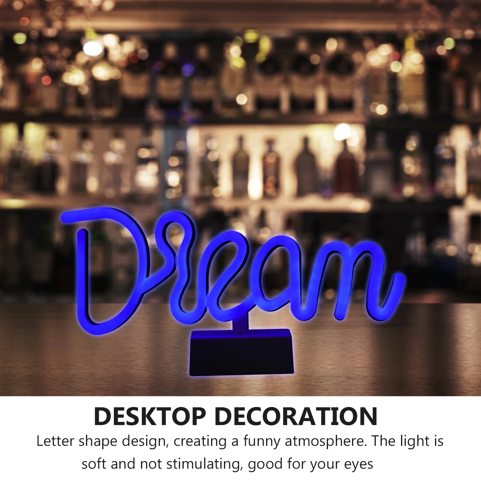 

LED Neon Light Letter Shape Lamp Decoration Plastic Art Night Shaped Funny Atmosphere Good Eyes Multiple Usage