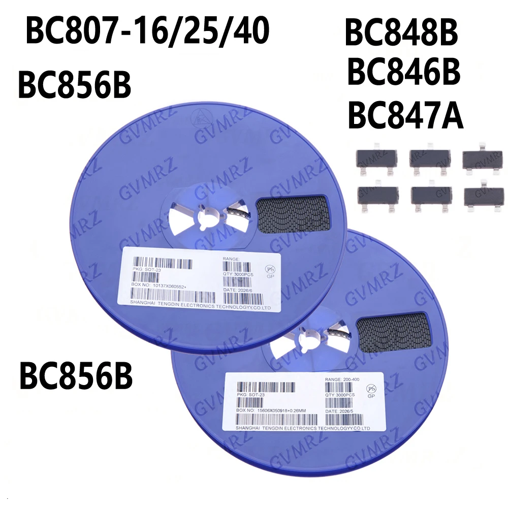 50/100/3000PCS SOT23 BC847B BC847C BC856B BC857C BC846B BC847A BC857B BC848B BC817-40 BC807-40 BC807-25 BC807-16 BC817-25  SOT23