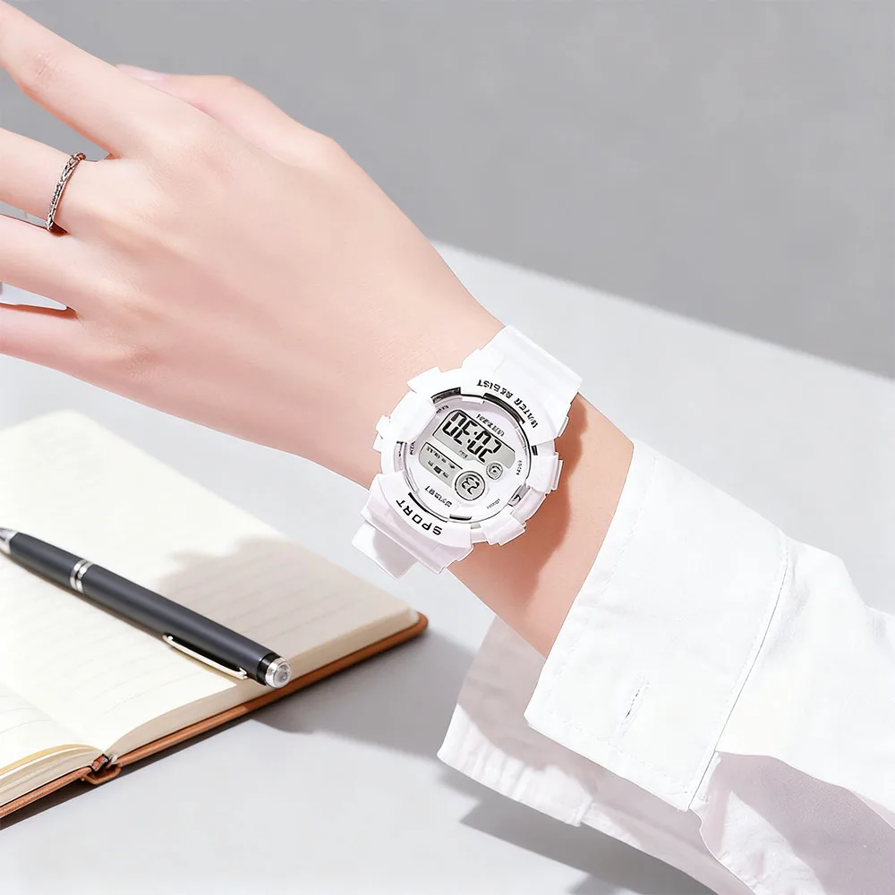 ساعة طالب متعددة الوظائف للأطفال، ساعة رقمية رياضية عصرية، ساعة منبه مضيئة، ساعة ذكية للأطفال، هدية #6