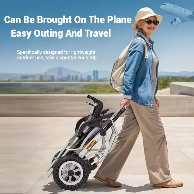Manual Wheelchair Foldable Lightweight Simple Elderly Special Ultra-Light Mobility Outdoor Travel Hand-Pushed Portable