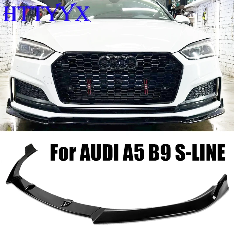 

STP-Style Front Bumper Splitter Lip Diffuser Body Kit Spoiler Guard For Audi A5 B9 S-Line Sportback Coupe Cabriolet 2016-2019