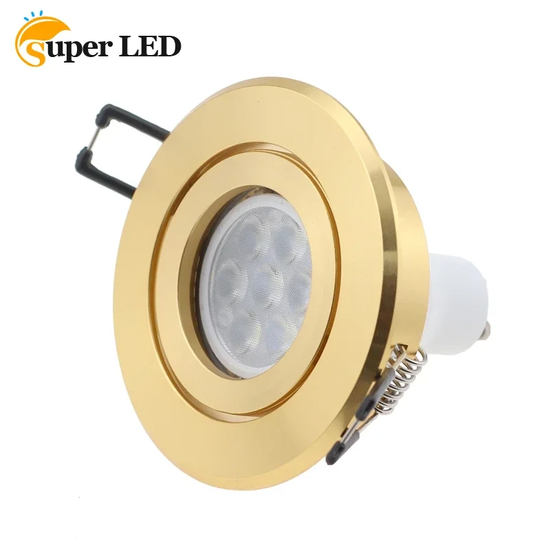 

Single Eyeball Casing Downlight Spotlight Round Aluminum Recessed Ceiling lampu spotlight siling Frame Sliver/Chrome/Golden