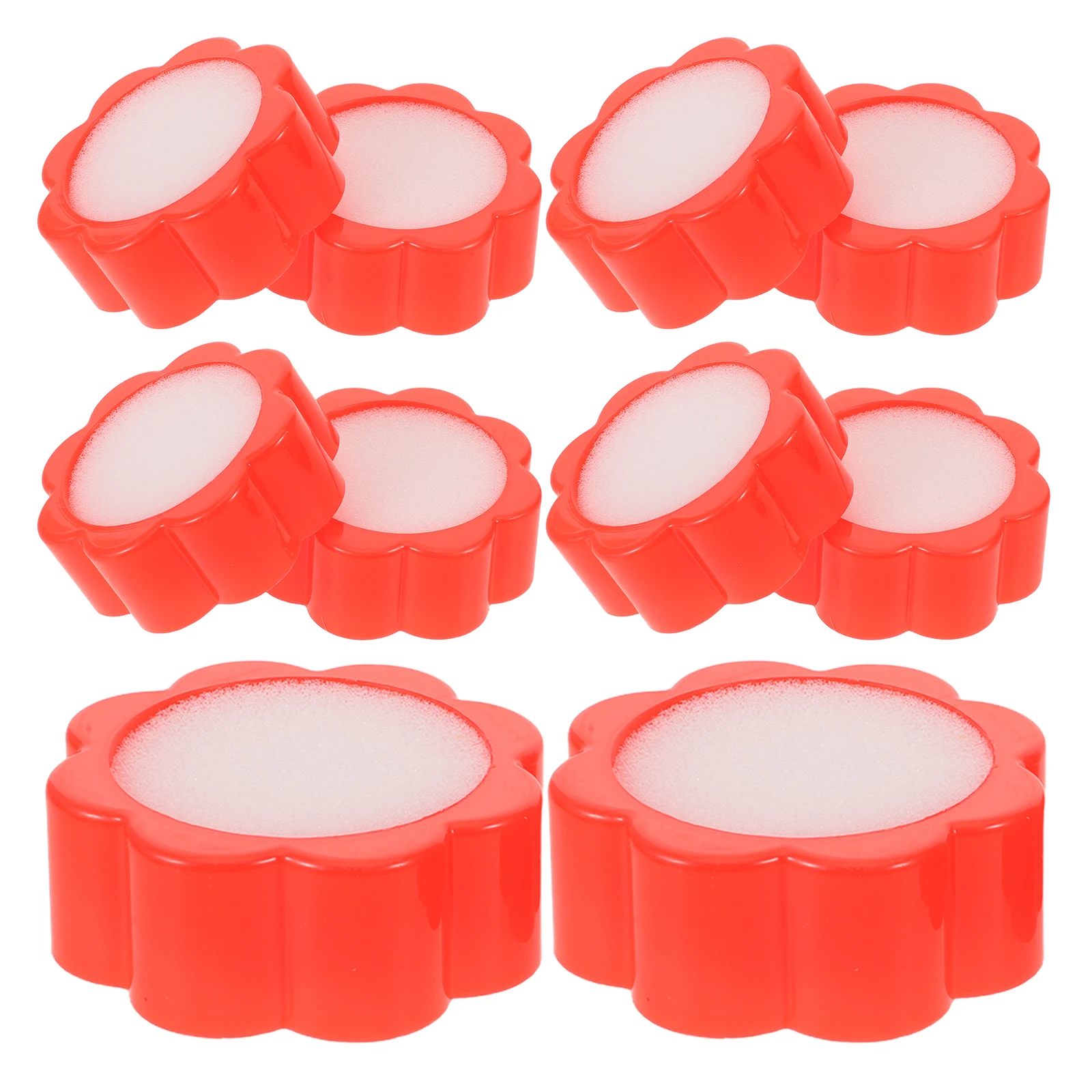 10 قطع من إسفنجة عد الأموال - مرطب أصابع فعال لفرز النقود - جهاز ترطيب بأطراف الأصابع على شكل زهرة للبنك #1