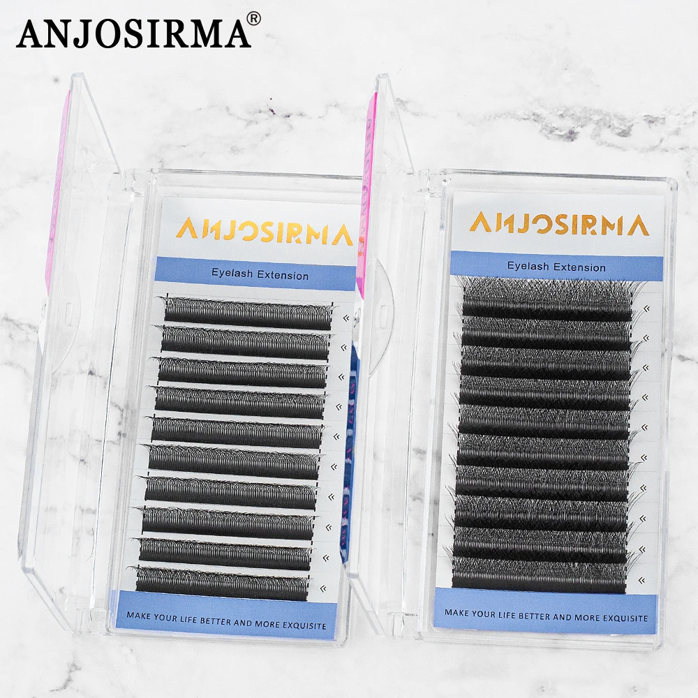 ANJOSIRMA 5D W Shape Eyelashes Extension Mega Volume Premade Fans Eyelashes Super Soft Full Dense Eyelashes 3 case/lot