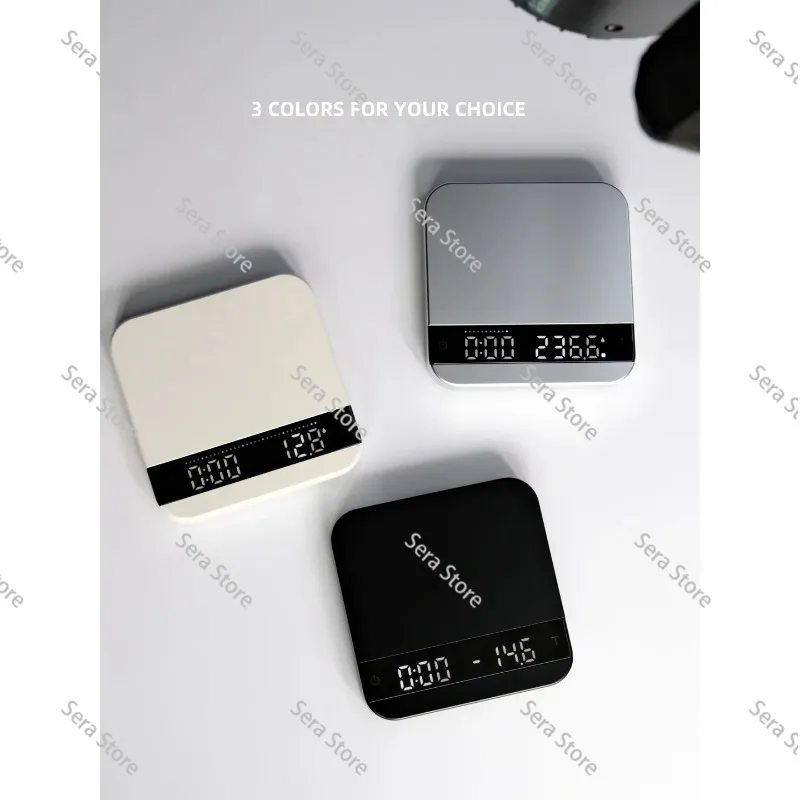 MisChief Lunar Ultra Thin Coffee Scale 0.1 G Accuracy  USB C Rechargeable  Flow Rate Indicator