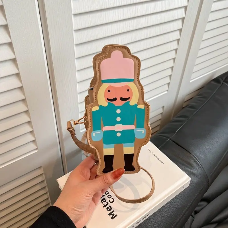 2026 Cross-border Christmas Tree Decorations: Cute Christmas-themed shoulder bag, crossbody bag, and stylish cartoon bag