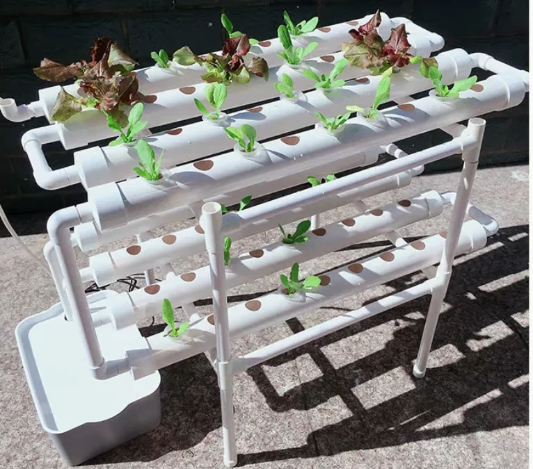 12 Pipes Hydroponic Planting Machine, Multi-Layer Soilless Cultivation Vegetable Rack, Home Garden Soilless Growing System