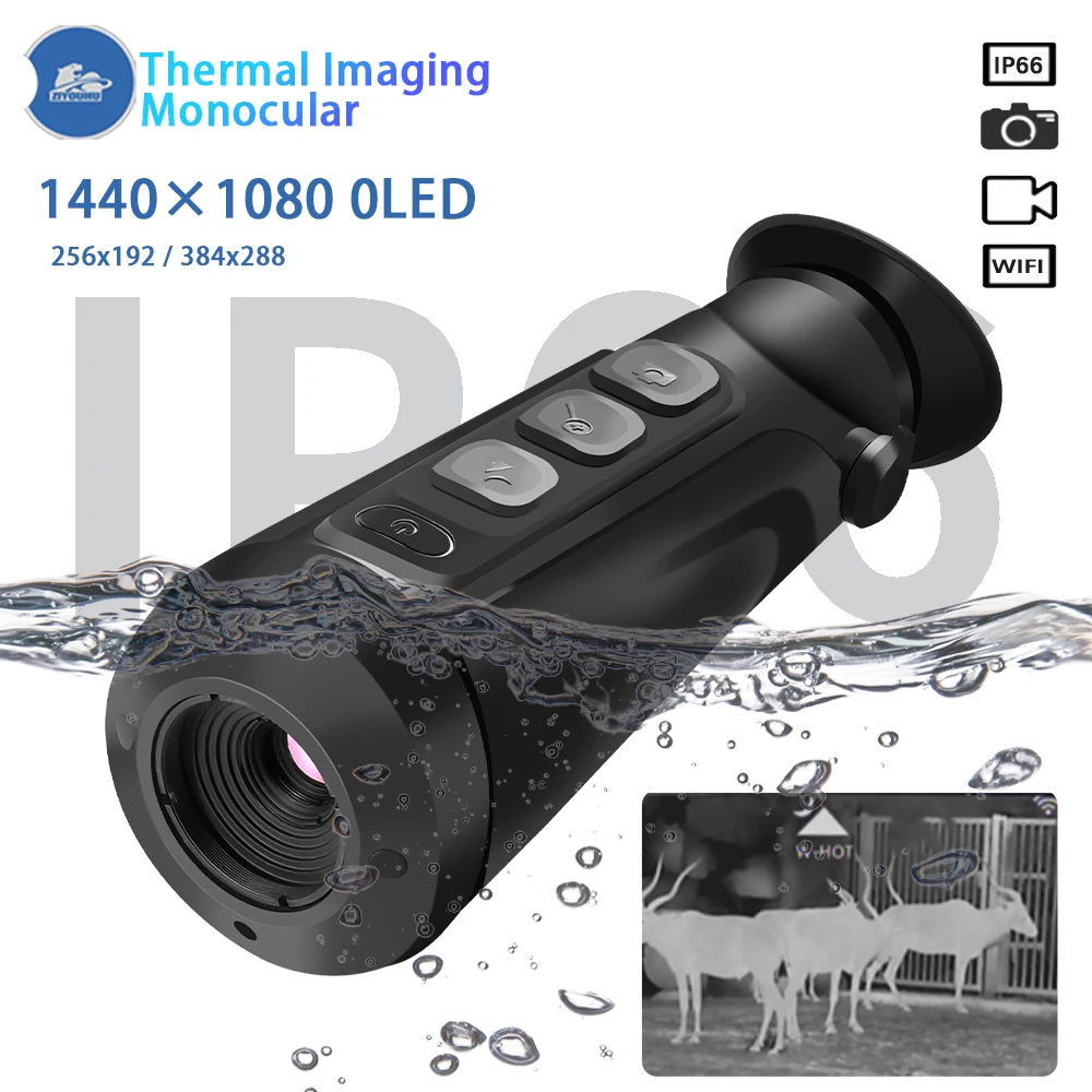 New Handheld 256x192 Thermal Monocular Scope WIFI Laser Cross Cursor Target Capture Searching Hunting Infrared Thermal Imaging