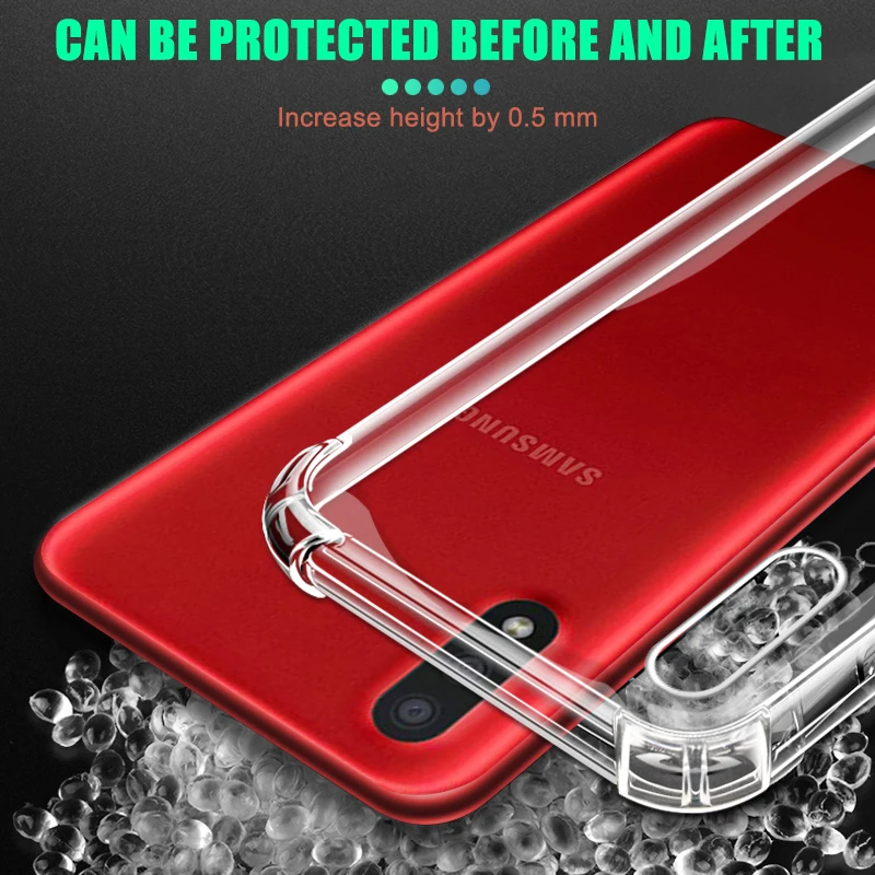 Shockproof Case For Samsung Galaxy A01 A11 A21 A31 A41 A51 A71 Soft Phone Shell M01 M11 M21 M31 M51 Clear Silicone Back Cover