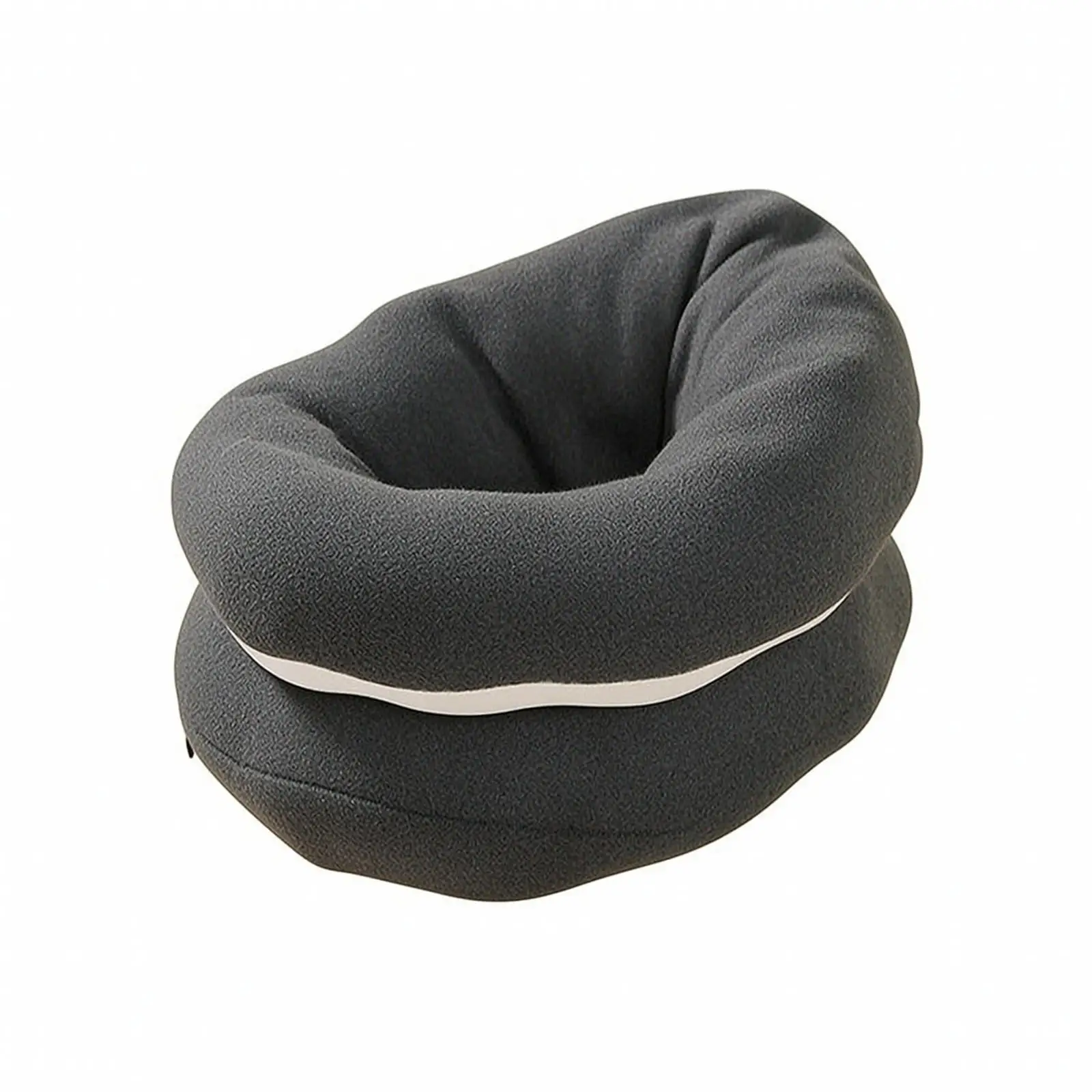 Compact Travel Neck Cushion for Flight with Ergonomic Curve Design Adjustable Angle Support for Reclining Reading