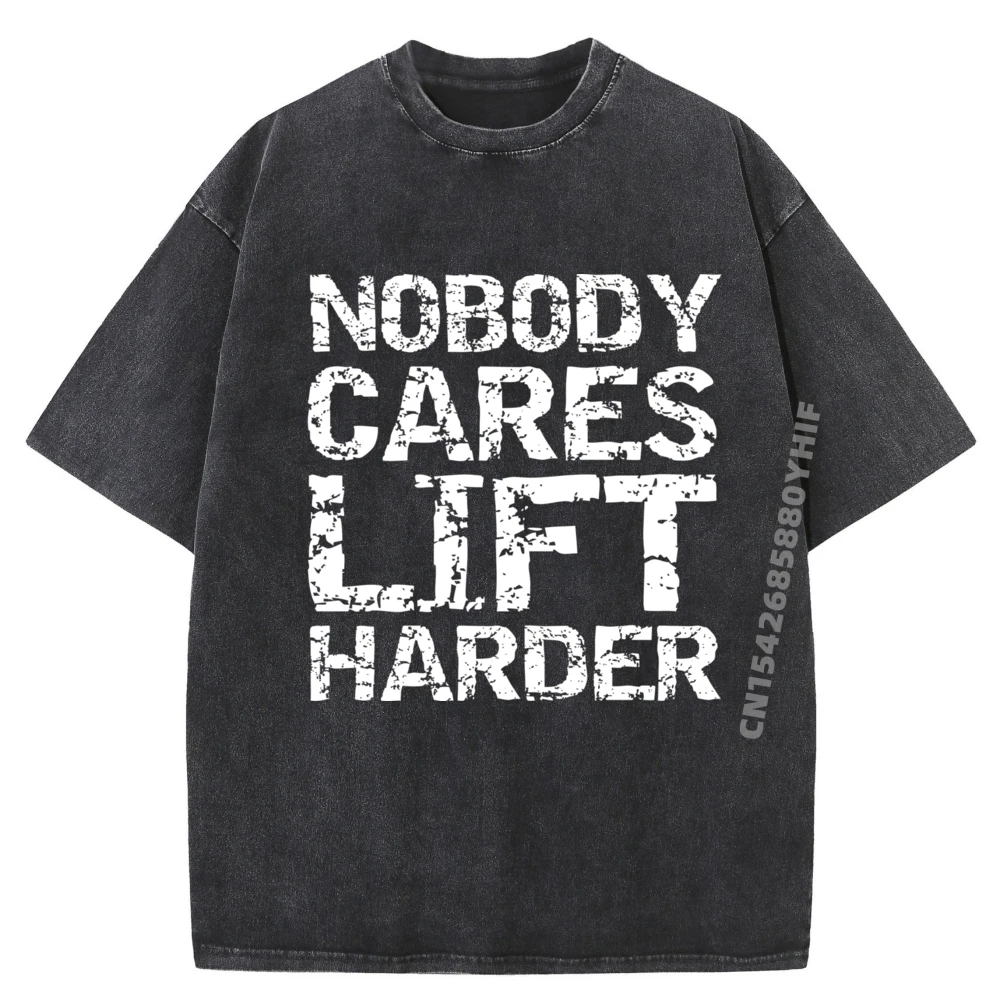 

Nobody Cares Lift Harder Hoodie For Men Weight Lifting Funny Shirt Mans Mens Gifts Minimalist Washed Shirt