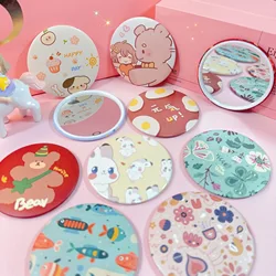 20 Pcs Cartoon Mini Mirror, Cute Gift, Makeup Portable Mirror, Women's Cartoon Girl Round Bag Party Mirror