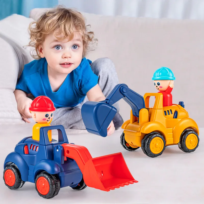 

Children Pull Back Car Toy Simulation Press Engineering Vehicle Excavator Road Roller Small Shovel Car Toy Model Inertia Car Toy