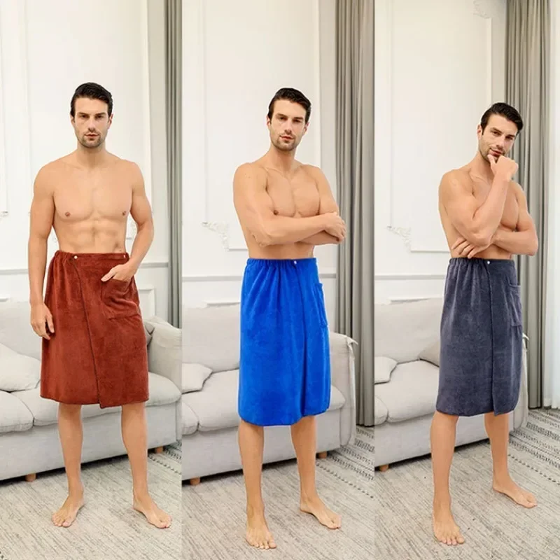 Men's bath skirt can wear bath towels microfiber towels and quick drying bath skirt