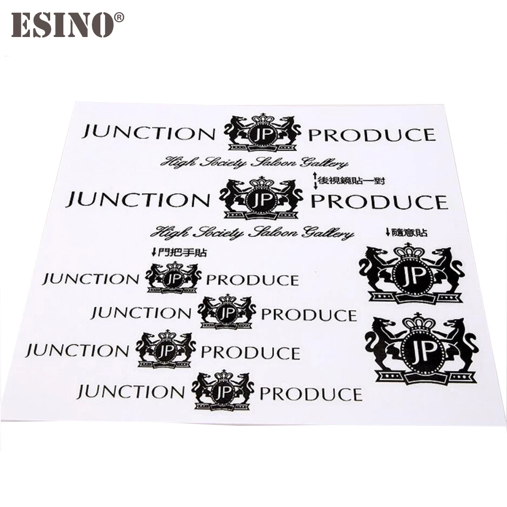 

New Car Styling Junction Produce JP Production Car Vinyl Decal Decorative Window Door Handle Body Sticker vinyl Decal Set